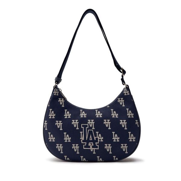 Túi Xách MLB Korea - Classic Monogram Jacquard Large Hobo Bag LA Navy - 3ABQL023N-07NYD