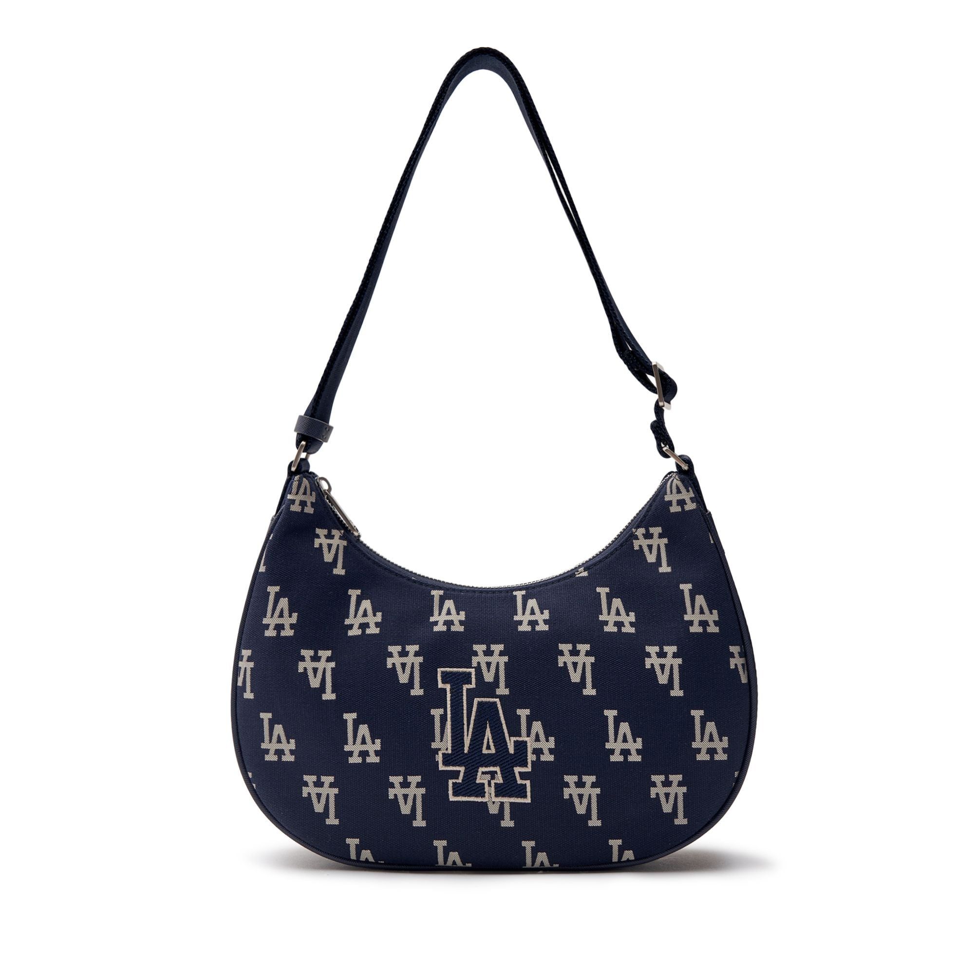  Túi Xách MLB Korea - Classic Monogram Jacquard Large Hobo Bag LA Navy - 3ABQL023N-07NYD 