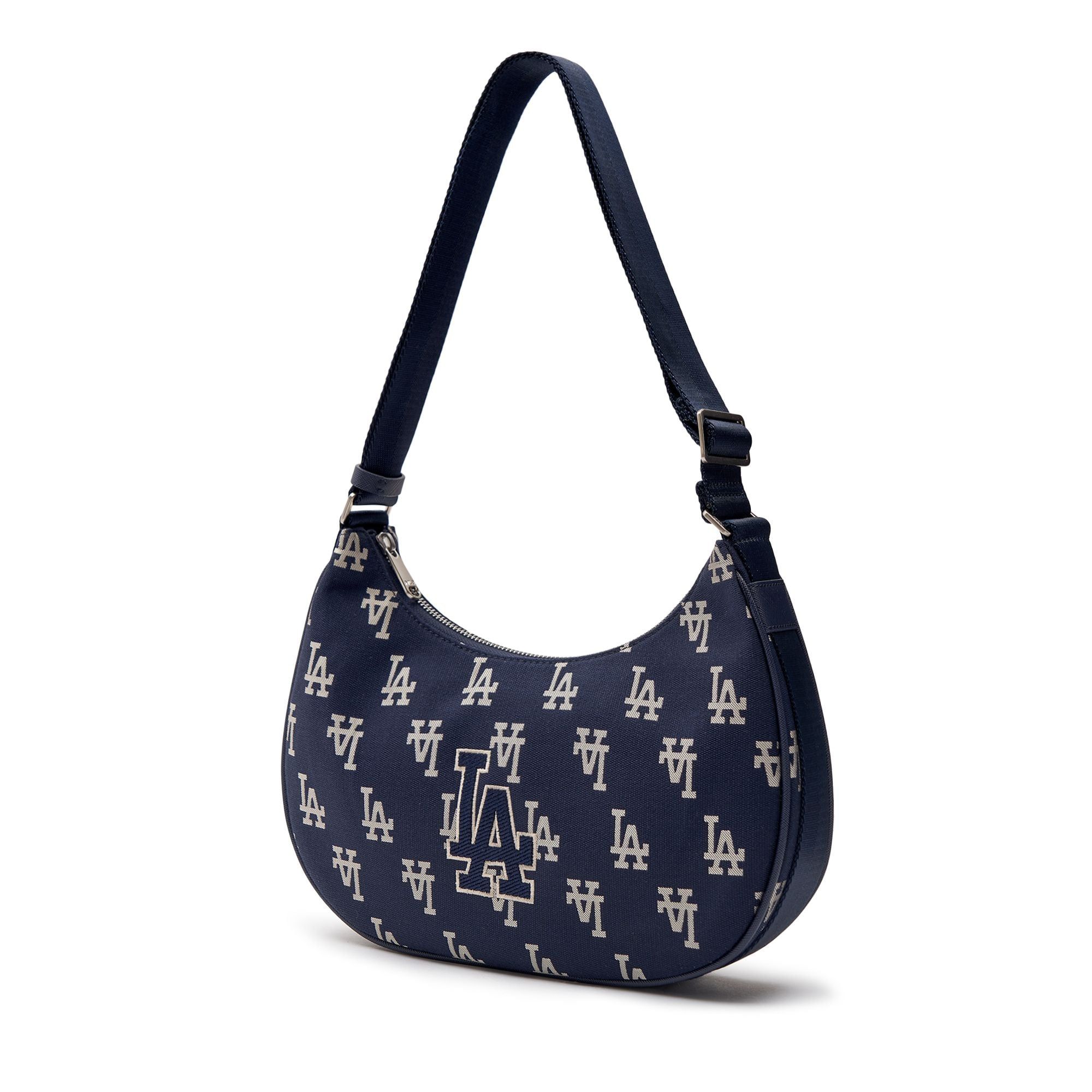  Túi Xách MLB Korea - Classic Monogram Jacquard Large Hobo Bag LA Navy - 3ABQL023N-07NYD 