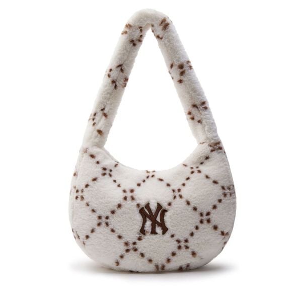 Túi Xách MLB Korea - Dia Monogram Fur Hobo Bag NY Yankees - 3ABQM0836-50CRD