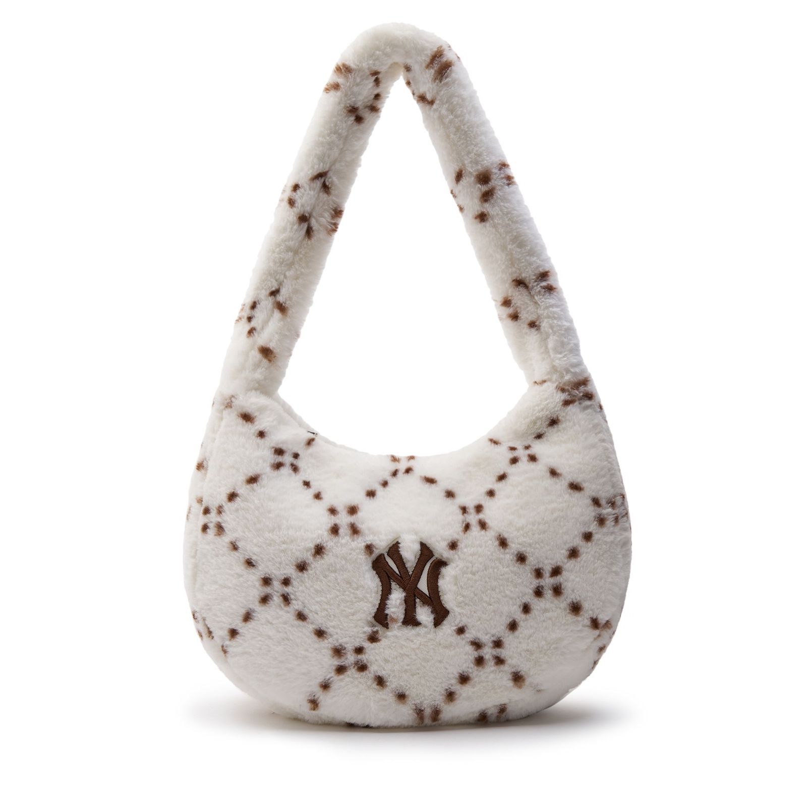  Túi Xách MLB Korea - Dia Monogram Fur Hobo Bag NY Yankees - 3ABQM0836-50CRD 