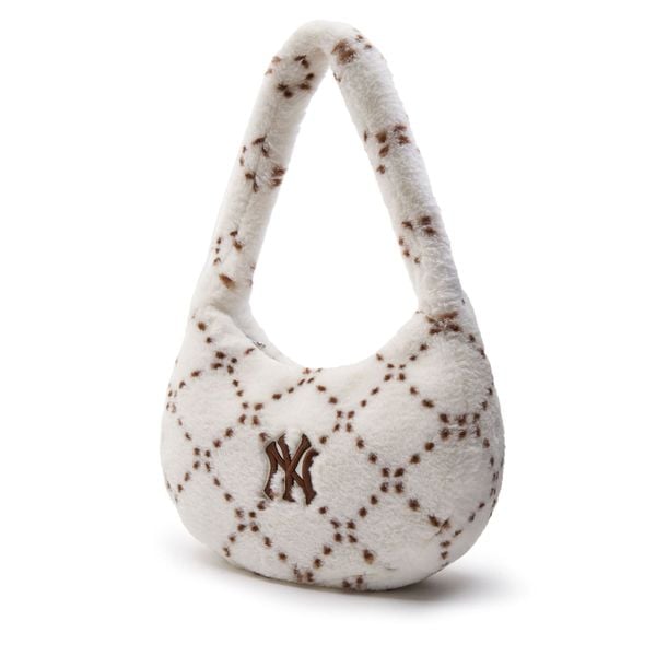 Túi Xách MLB Korea - Dia Monogram Fur Hobo Bag NY Yankees - 3ABQM0836-50CRD