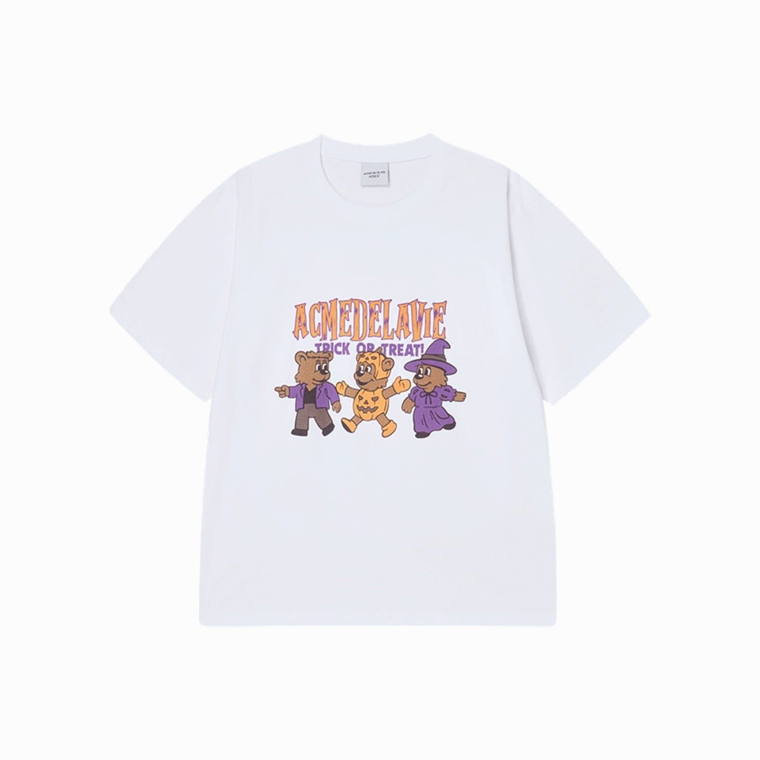  Áo thun [Unisex] ADLV - Acmédelavie AC Bear Friend Halloween White 