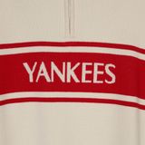  Áo Sweater MLB [Nữ] - Sporty Varsity Half-Zip Sweater NY Cream - 3FKPV0344-50CRD 