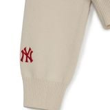  Áo Sweater MLB [Nữ] - Sporty Varsity Half-Zip Sweater NY Cream - 3FKPV0344-50CRD 