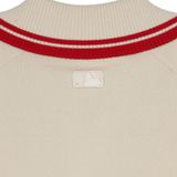  Áo Sweater MLB [Nữ] - Sporty Varsity Half-Zip Sweater NY Cream - 3FKPV0344-50CRD 