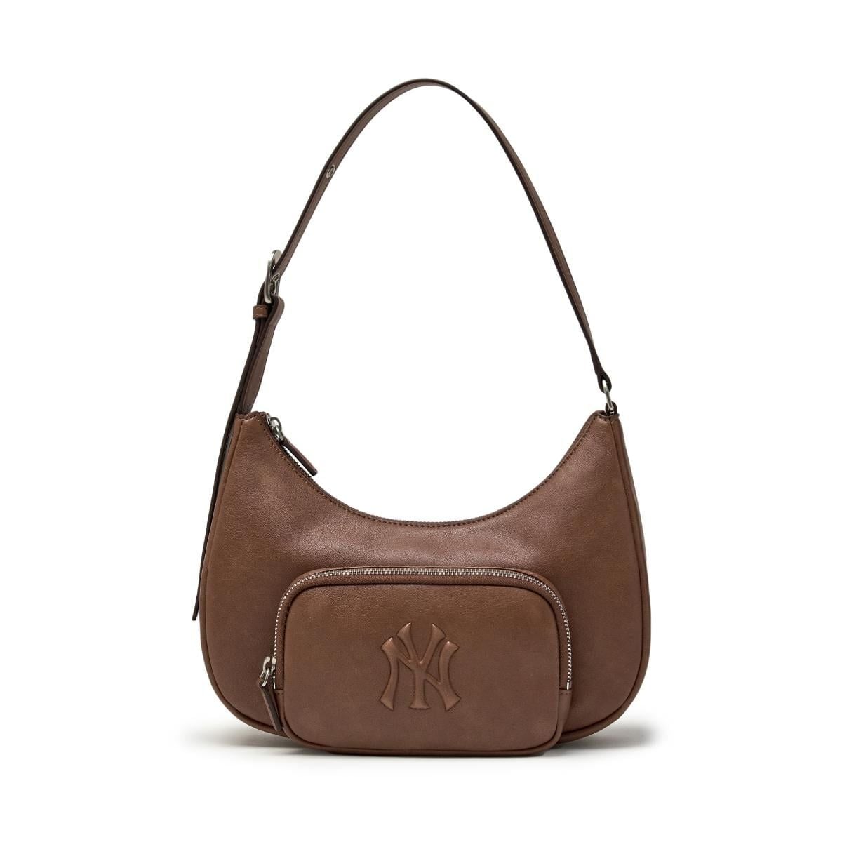 Túi Xách MLB Korea - Basic Vintage Logo Hobo Bag NY Yankees - 3ABQV026N-50BRS 