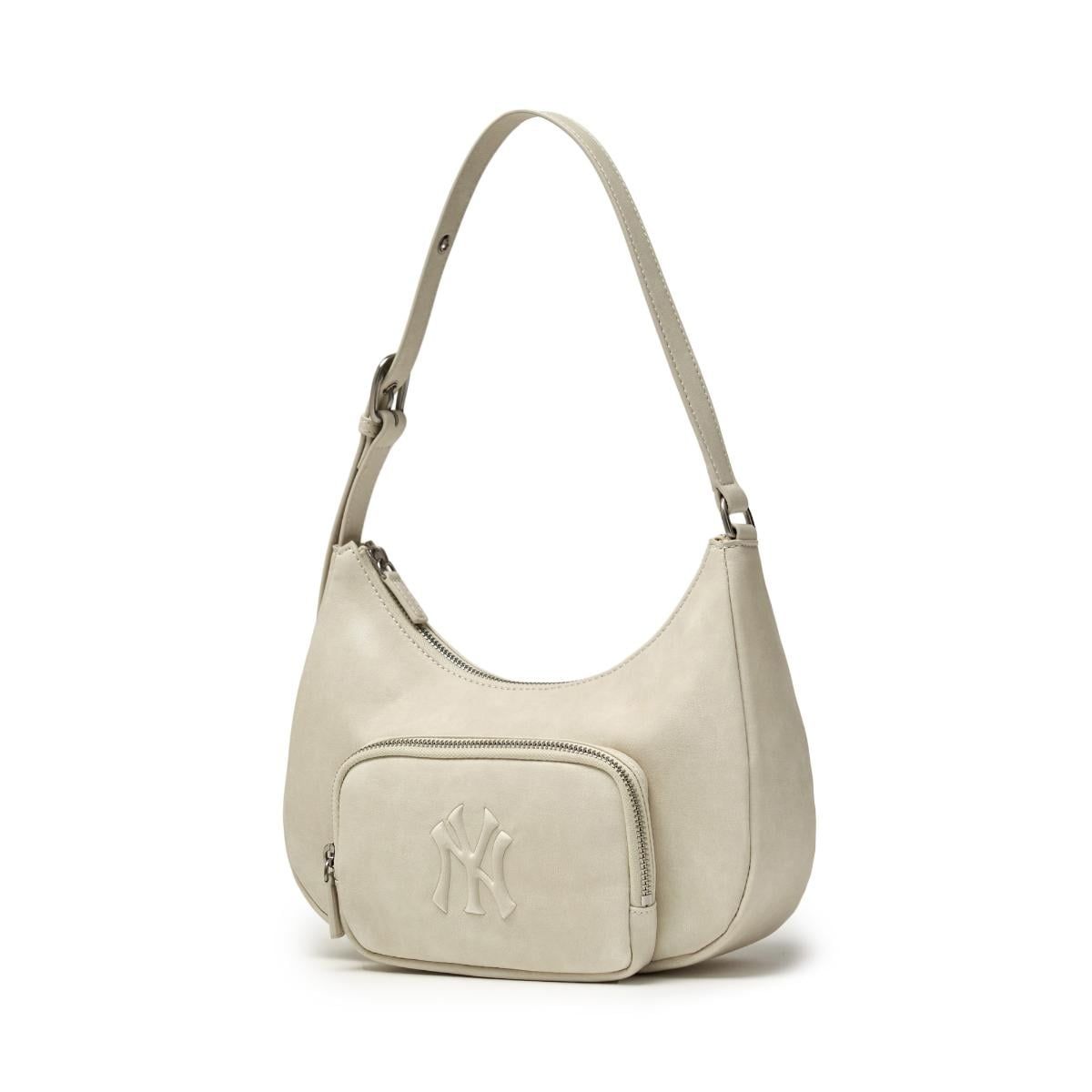  Túi Xách MLB Korea - Basic Vintage Logo Hobo Bag NY Yankees - 3ABQV026N-50CRS 