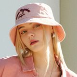  Nón Bucket MLB [Unisex] - Varsity Lettering Color Denim LA - 3AHTDS14N-07PKM 