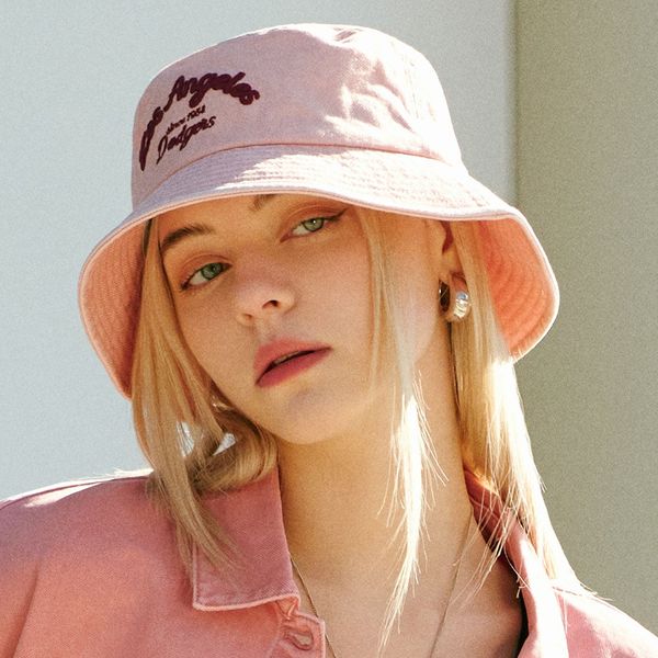 Nón Bucket MLB [Unisex] - Varsity Lettering Color Denim LA - 3AHTDS14N-07PKM