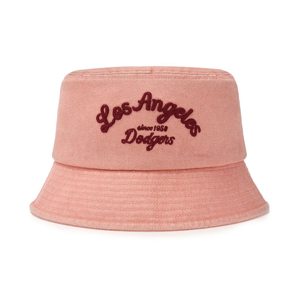  Nón Bucket MLB [Unisex] - Varsity Lettering Color Denim LA - 3AHTDS14N-07PKM 