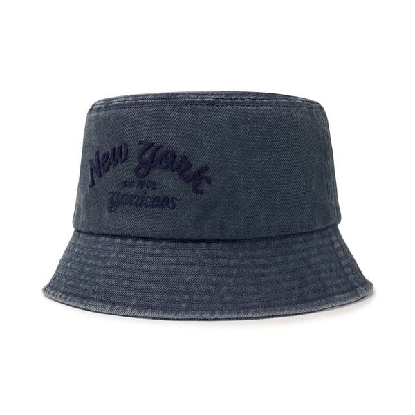 Nón Bucket MLB [Unisex] - Varsity Lettering Color Denim NY - 3AHTDS14N-50INS
