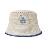  Nón Bucket MLB Raffia Crochet LA - 3AHTR0243-07IVS 