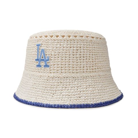 Nón Bucket MLB Raffia Crochet LA - 3AHTR0243-07IVS