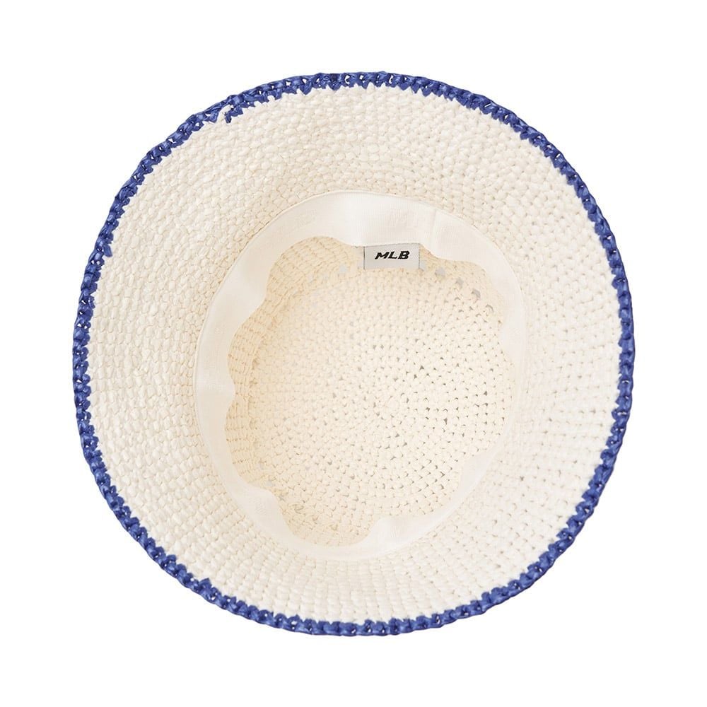  Nón Bucket MLB Raffia Crochet LA - 3AHTR0243-07IVS 
