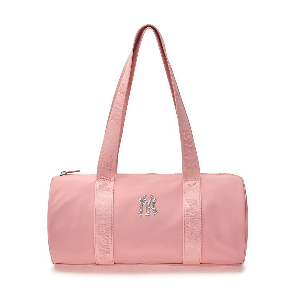 Túi Trống MLB Korea Nylon Sportive Round Shoulder Bag NY Yankees Pink - 3ABQL024N-50PKM 