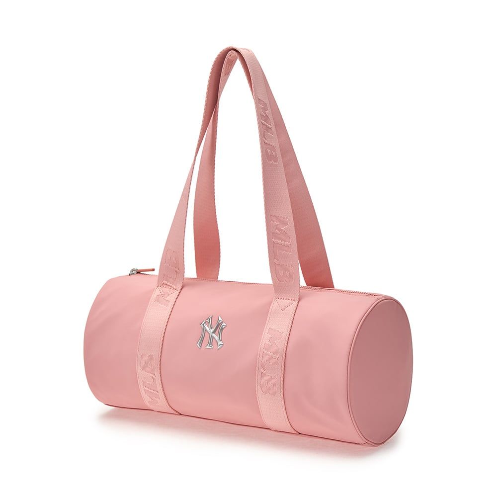  Túi Trống MLB Korea Nylon Sportive Round Shoulder Bag NY Yankees Pink - 3ABQL024N-50PKM 