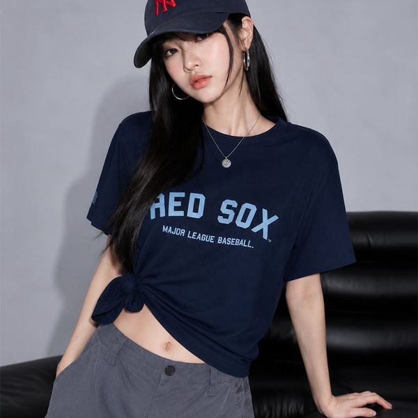 Áo thun MLB [Unisex] Varsity Big Logo Overfit Boston - 3ATSV0253-43NYS