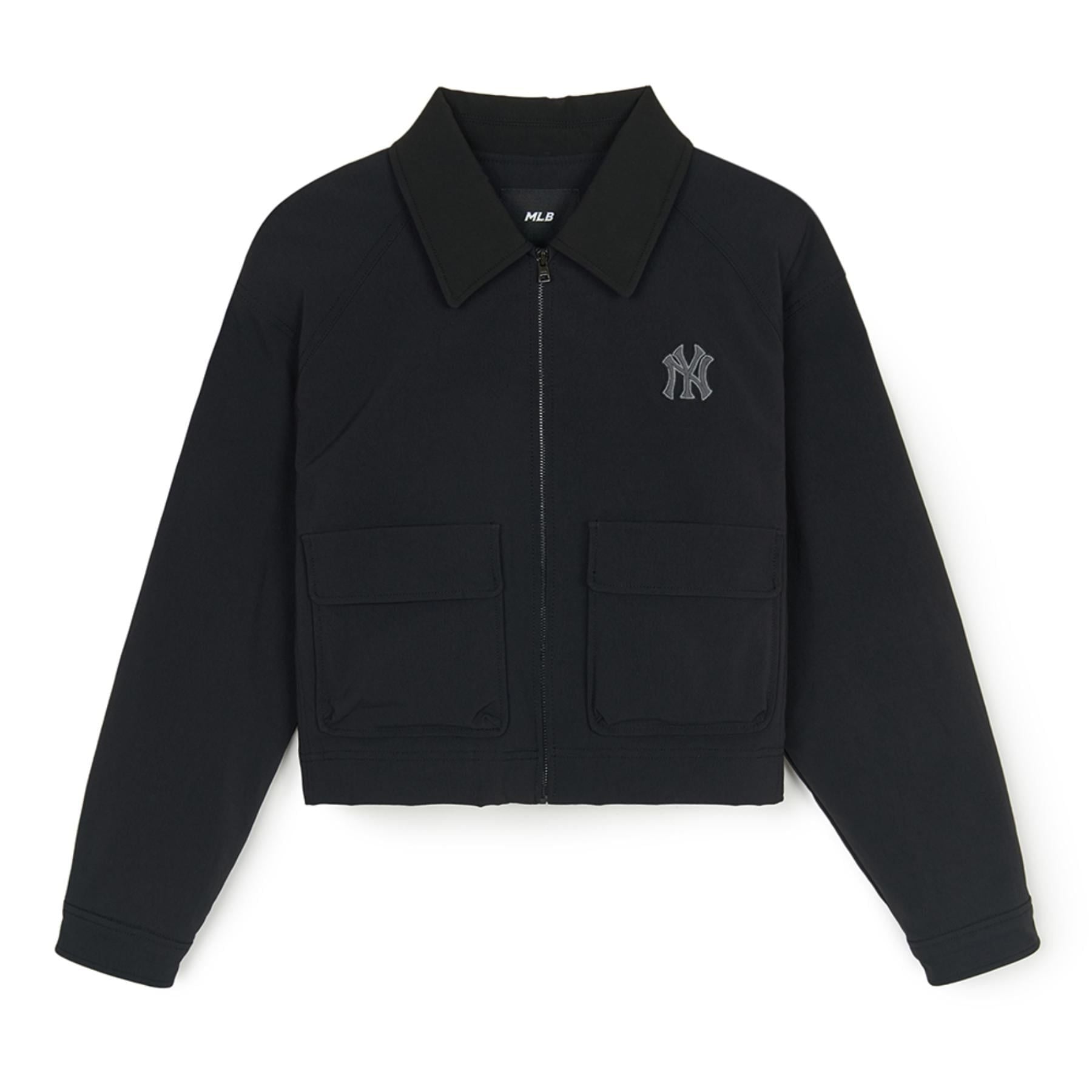  Áo Khoác MLB [Nữ] - Basic Collared Crop Work Jacket NY - 3FJPB0146-50BKS 