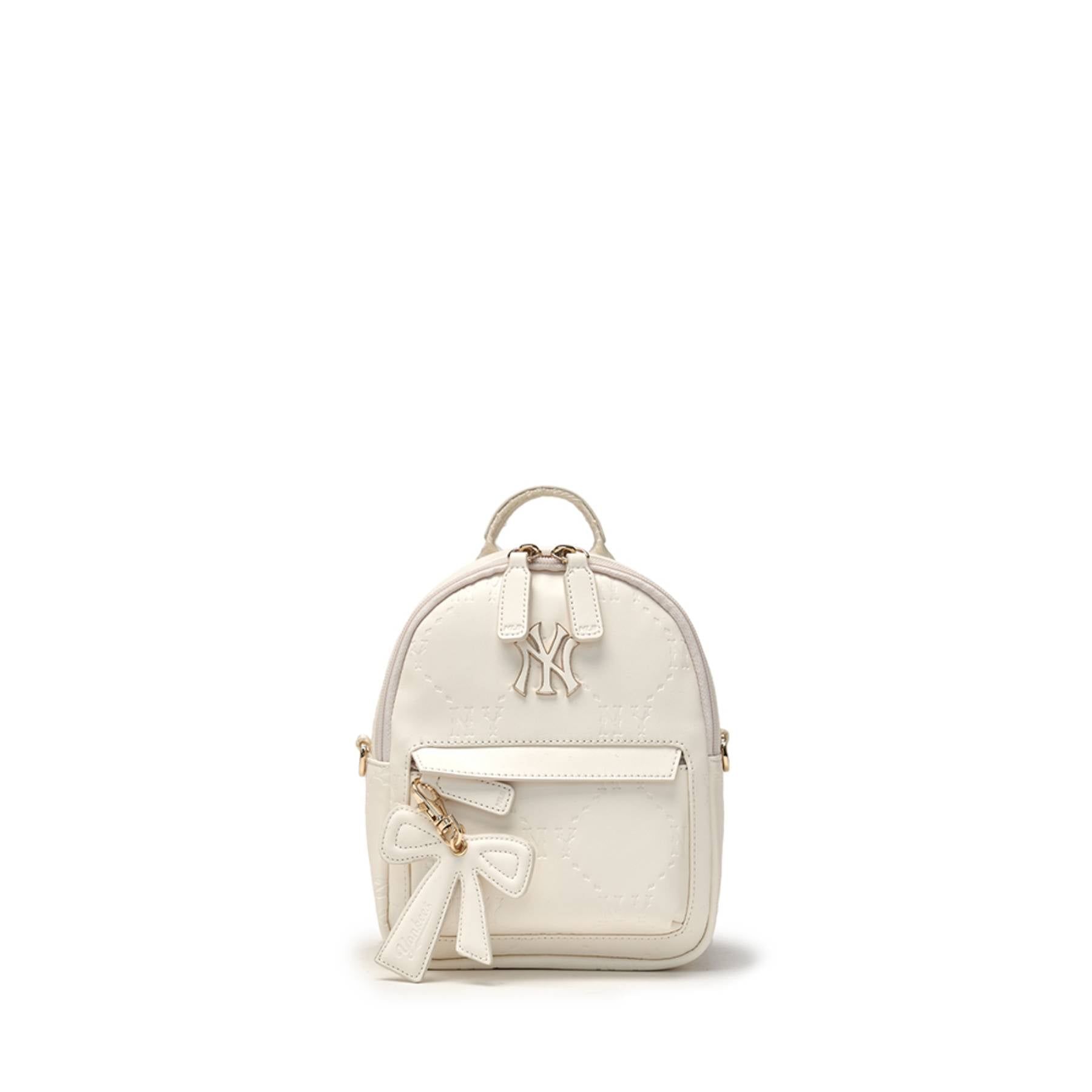  Balo MLB Korea Basic Pu Embo Mini Backpack NY Yankees - 7ABKM036N-50CRS 