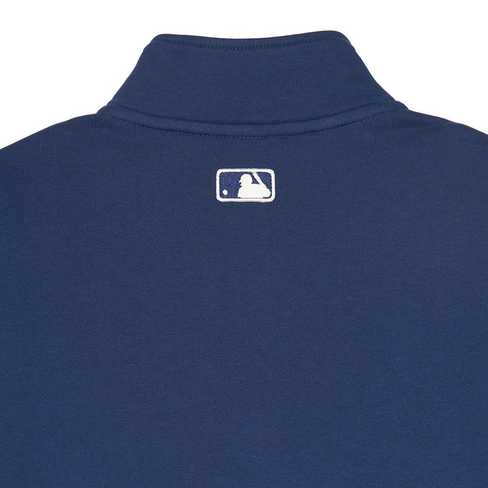  Áo Sweater MLB Korea - Varsity Overfit Half-Zip Boston Navy - 3AMTV0341-43NYS 
