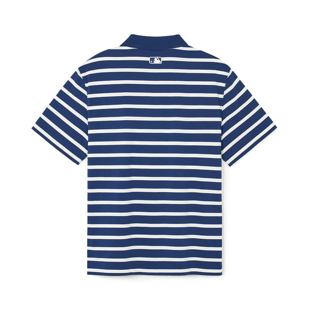  Áo Polo MLB - Varsity Stripe Oversized Collared T-shirt NY - 3APQV0343 