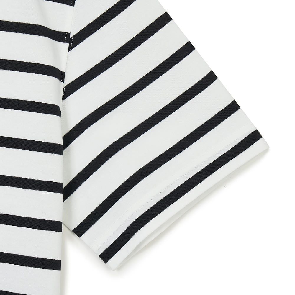  Áo Polo MLB - Varsity Stripe Oversized Collared T-shirt NY - 3APQV0343 
