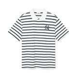  Áo Polo MLB - Varsity Stripe Oversized Collared T-shirt NY - 3APQV0343 