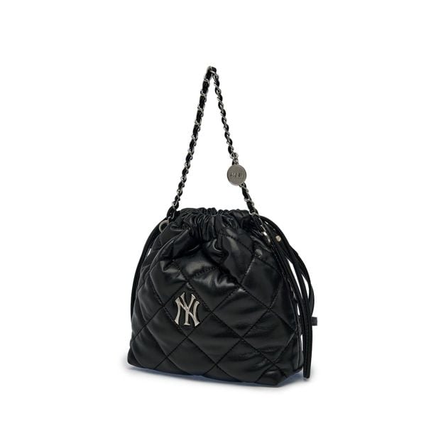 Túi Bucket MLB Korea - Basic Quilted PU Mini Crossbody Bag NY - 3ACRBQ16N-50BKS