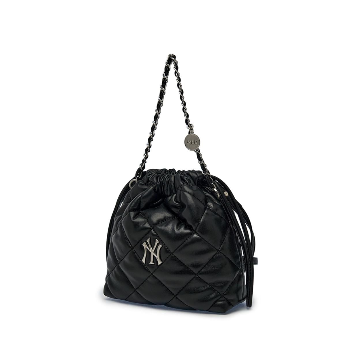  Túi Bucket MLB Korea - Basic Quilted PU Mini Crossbody Bag NY - 3ACRBQ16N-50BKS 