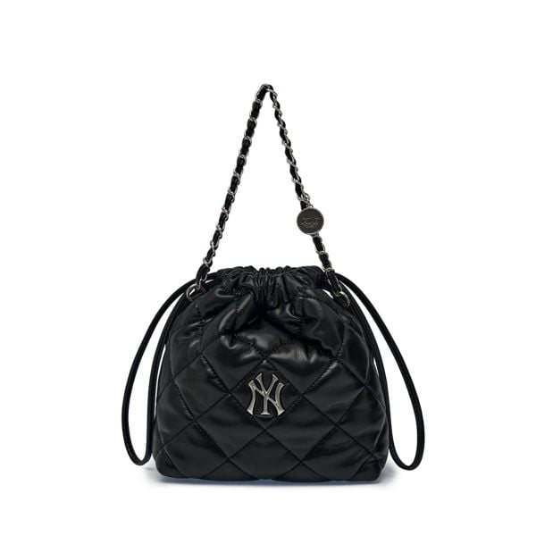 Túi Bucket MLB Korea - Basic Quilted PU Mini Crossbody Bag NY - 3ACRBQ16N-50BKS