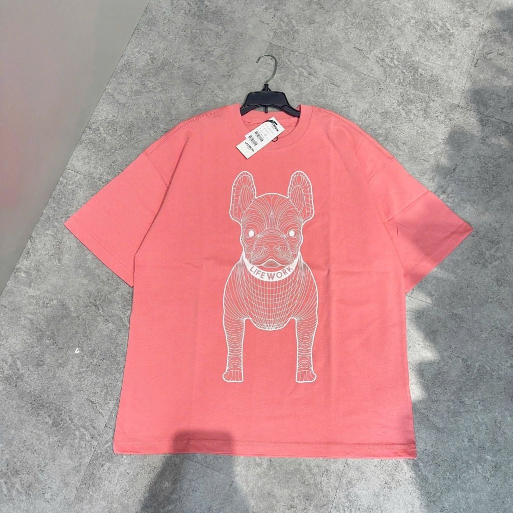  Áo thun Life Work - Life Work Big Logo Basic Pink 