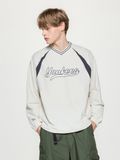  Áo Sweater MLB Korea - Varsity Sportive Curlsive Woven Yankees - 3AMTV1254-50CRD 