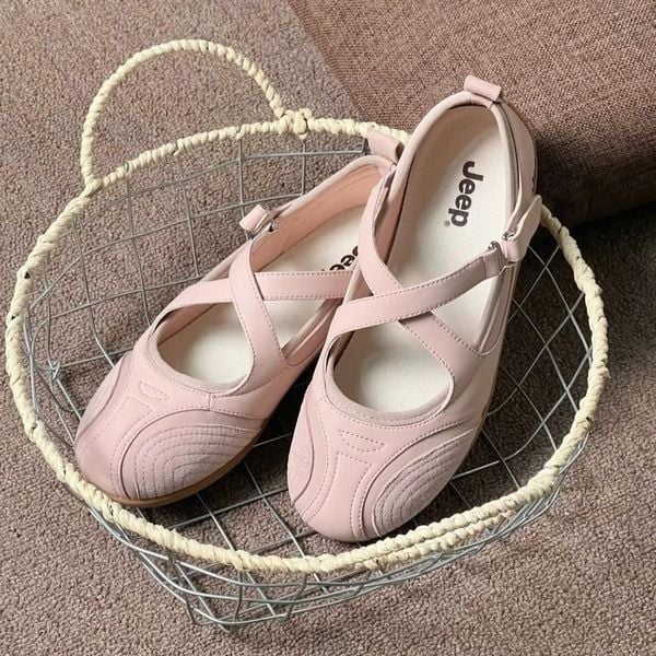 Giày Jeep Mary Jane - [Nữ] Vintage Toe Ballet Pink P661W13310