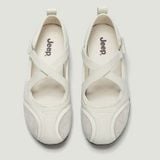  Giày Jeep Mary Jane - [Nữ] Vintage Toe Ballet White P661W13310 