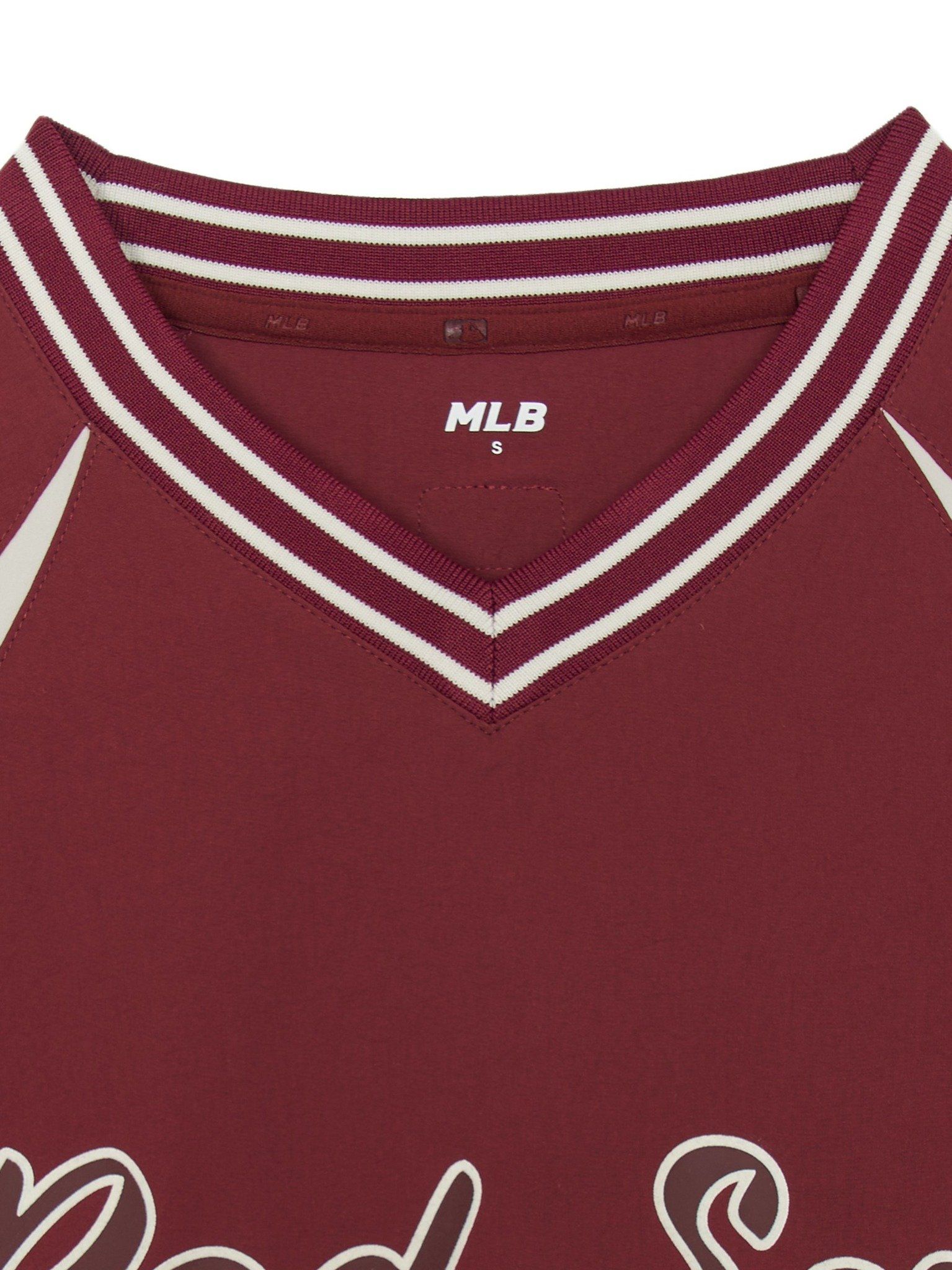  Áo Sweater MLB Korea - Varsity Sportive Curlsive Woven Boston Red Sox - 3AMTV1254-43WIS 