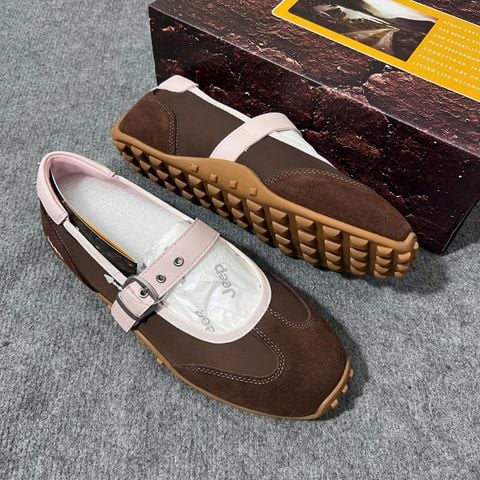 Giày Jeep Mary Jane - [Nữ] Vintage Suede Brown - P661W13404