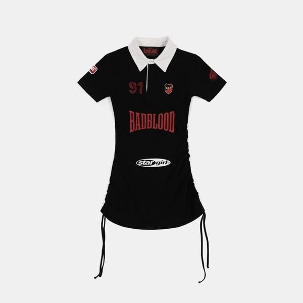  Váy [Nữ] Badblood - [w-drs25-001] Mystic Capsule Polo Mini Dress Black 