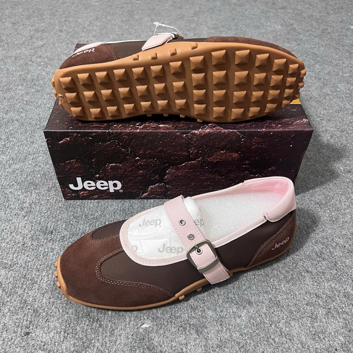  Giày Jeep Mary Jane - [Nữ] Vintage Suede Brown - P661W13404 