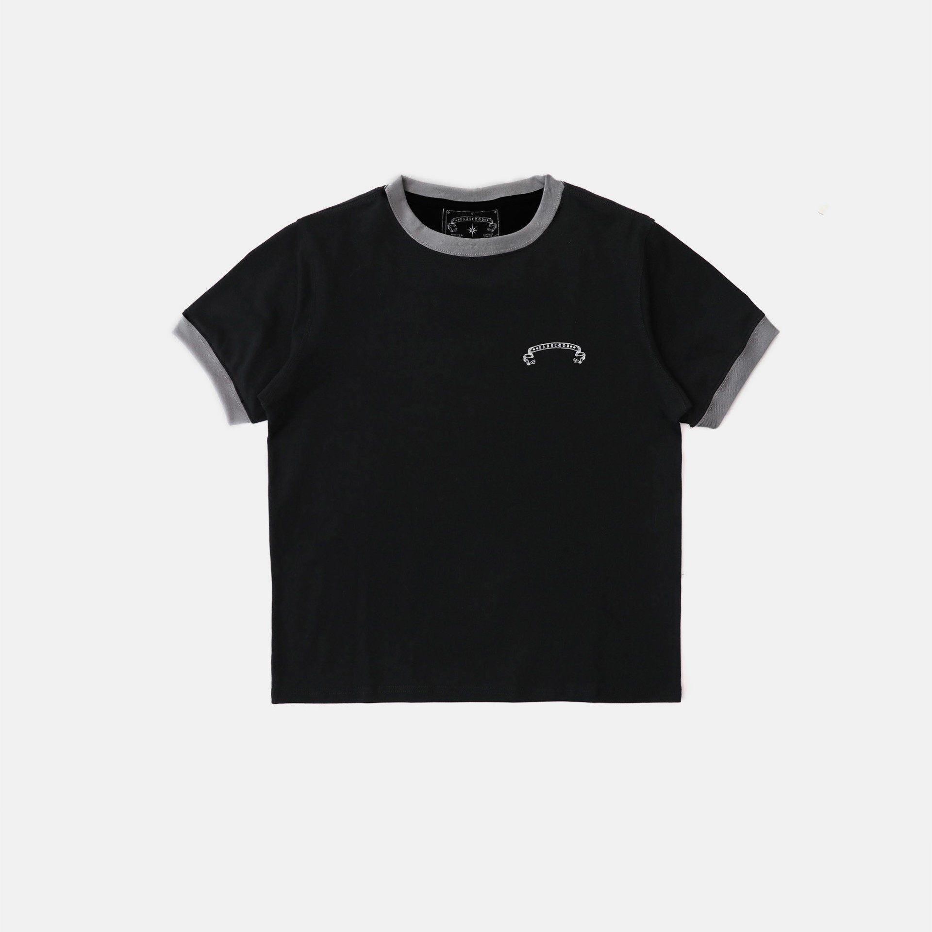  Áo Thun [Unisex] Badblood - [w-tee25-095] Cosmo Reflective Ringer T-Shirt Black 