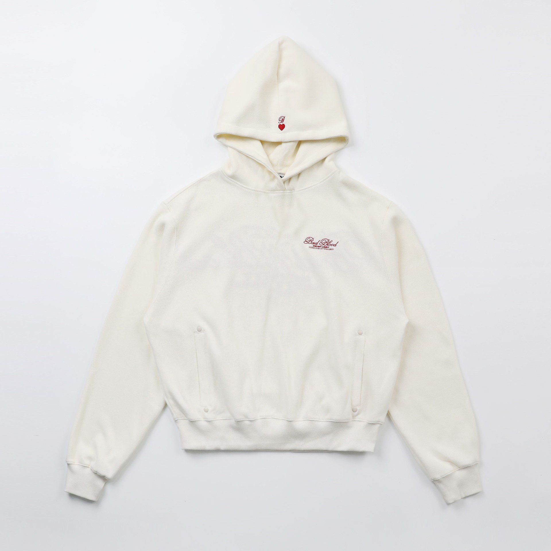  Áo Hoodie [Unisex] Badblood - [w-hde24-028] Classic Logo Hooded Cream 