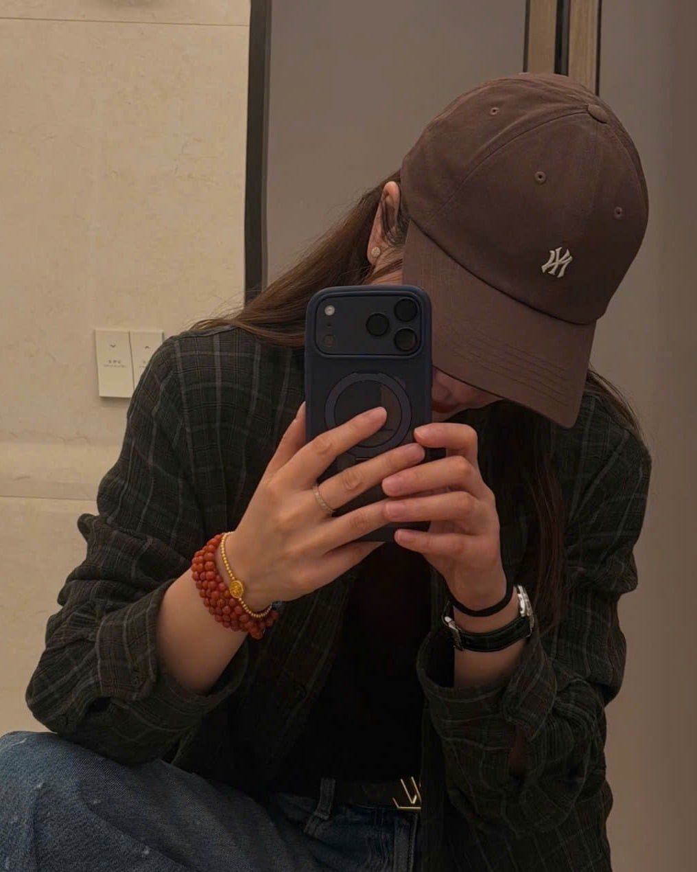  Nón MLB Korea - Nano Logo Unstructured Ball Cap NY Yankees - 3ACPB045N-50BRS 