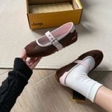  Giày Jeep Mary Jane - [Nữ] Vintage Suede Brown - P661W13404 