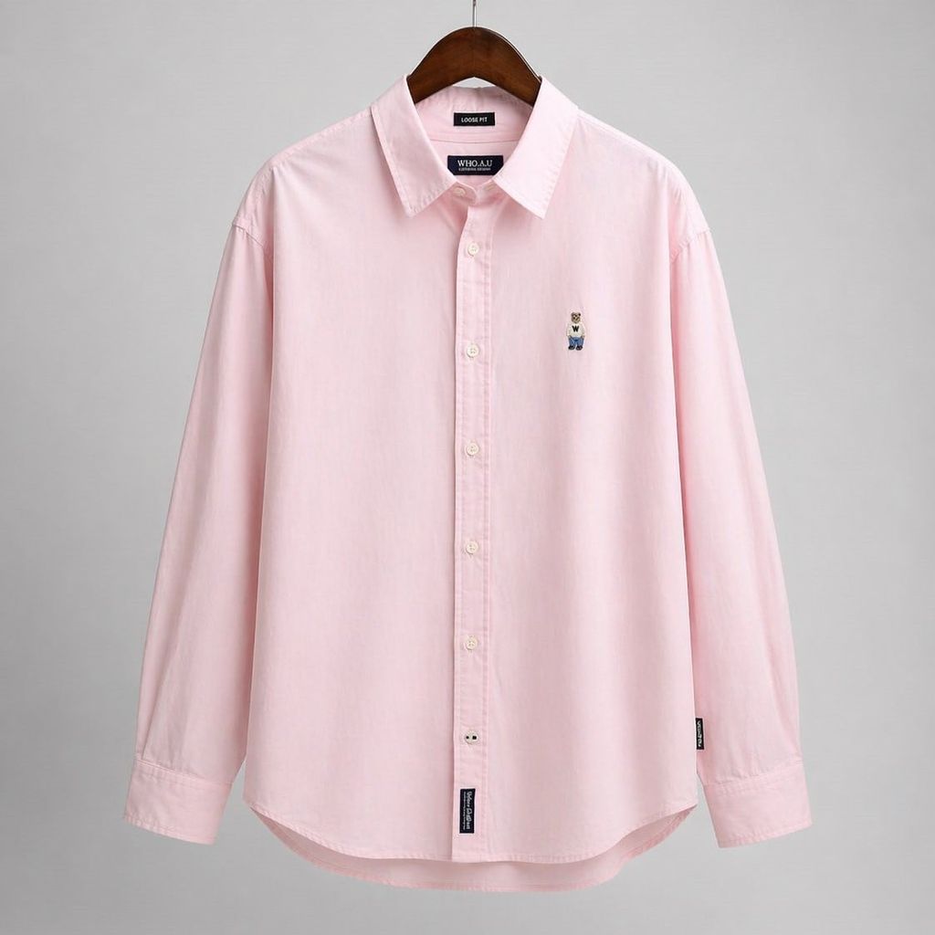  Áo Sơ Mi WHOAU [Unisex] - Steve Oxford Shirt Pink - WHYWF2311U 