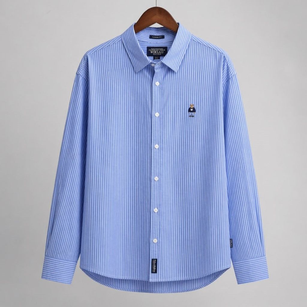  Áo Sơ Mi WHOAU [Unisex] - Steve Oxford Shirt Light Blue - WHYWF2311U 
