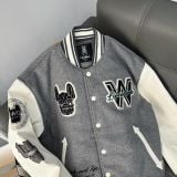  Áo Khoác Bomber LifeWork Hipdog Applique Varsity Jacket Gray - LW234JP120 