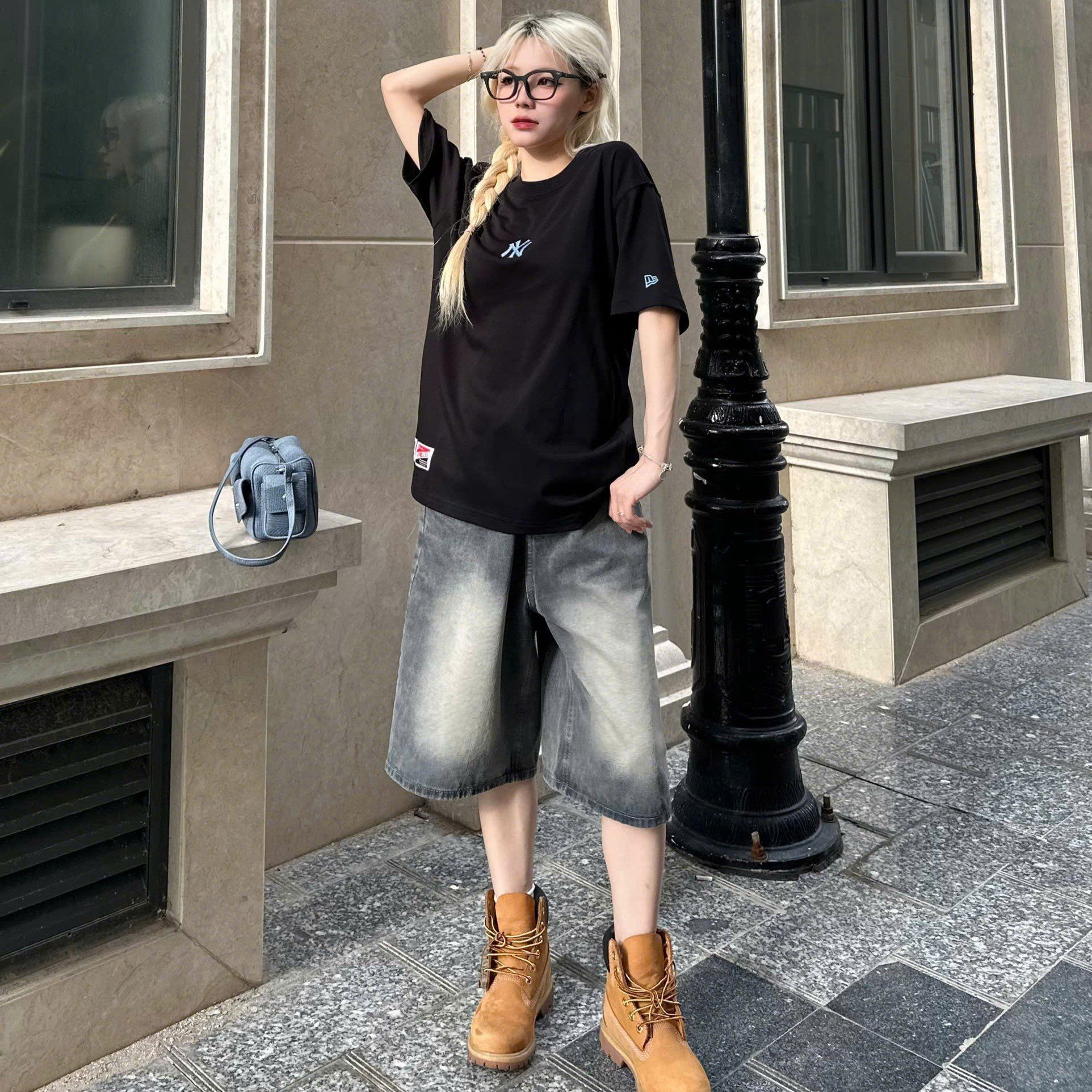  Áo Thun New Era - [Unisex] NY Yankees Like Denim Logo Black - 17784546 