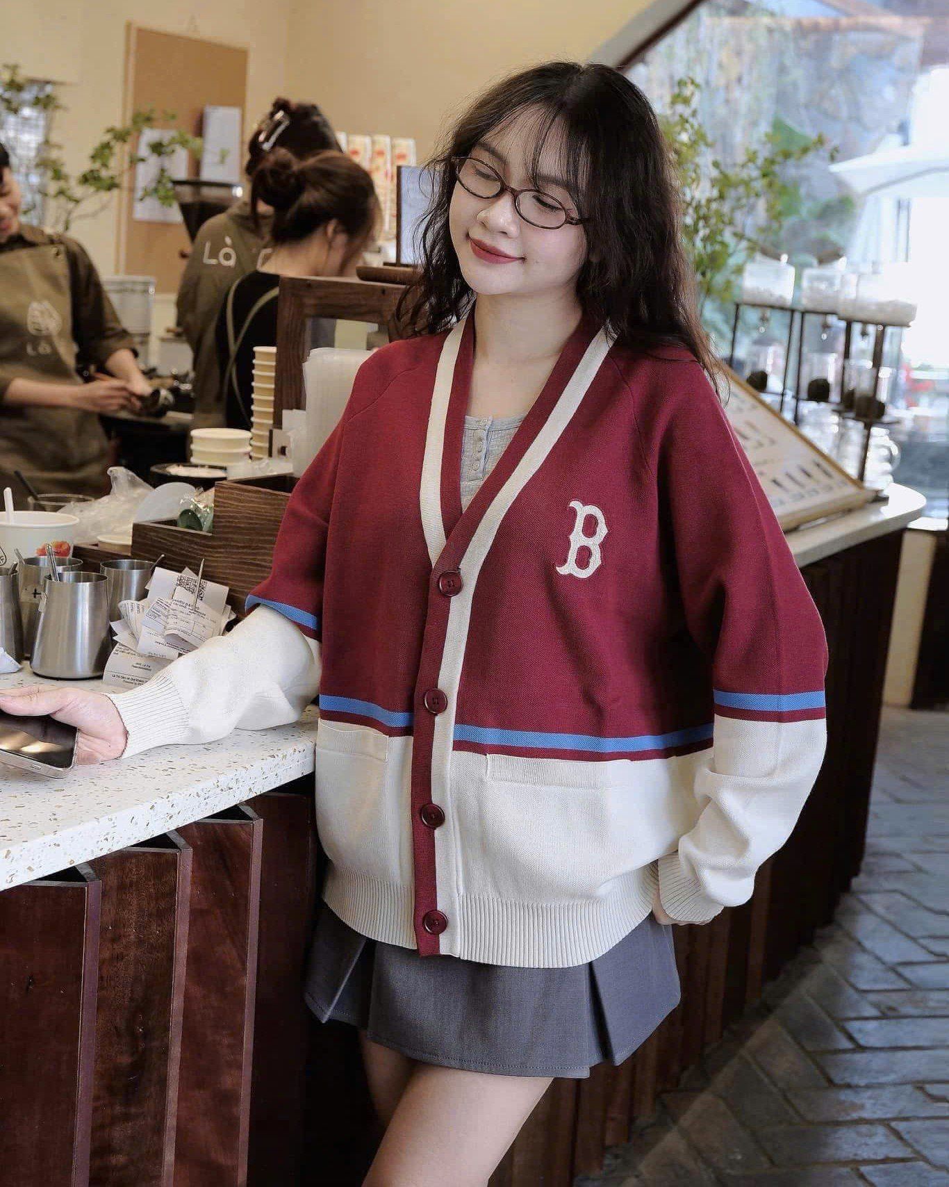  Áo Cardigan MLB [Unisex] Varsity Boston - 3AKCV0144-43WIS 