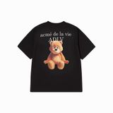  Áo thun [Unisex] ADLV - Acmédelavie AC Bear Basic Logo Black 