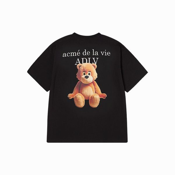 Áo thun [Unisex] ADLV - Acmédelavie AC Bear Basic Logo Black
